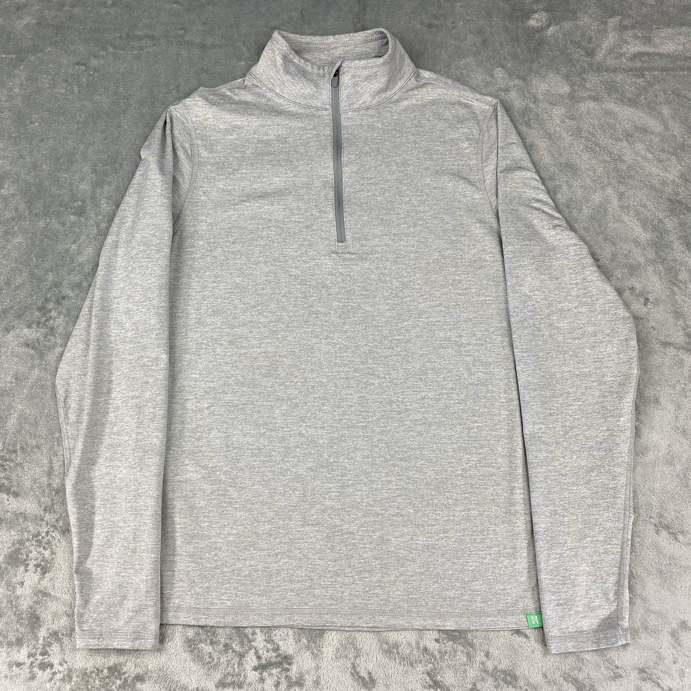 XX-XY Athletics Shirt Mens Size Small Grey Intrepid 1/4‎ Zip Performance Workout